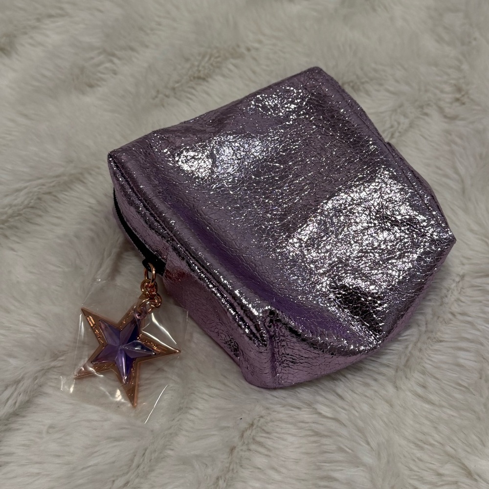 MAC Cosmetics Purple Metallic Makeup Bag
